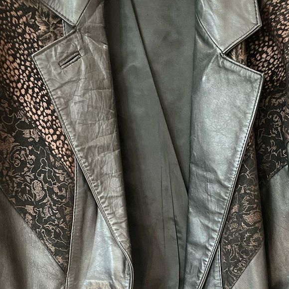 Vintage Adler 80s / 90s Black Suede Oversized Leather Jacket coat - Size small - Picture 11 of 15